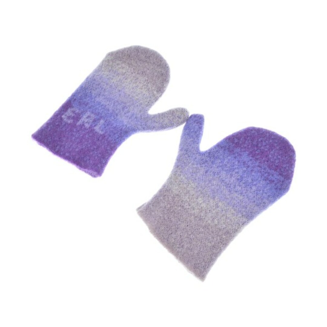 ERL イーアールエル 手袋 L 紫xベージュ系 【古着】【中古】 レディースのファッション小物(手袋)の商品写真