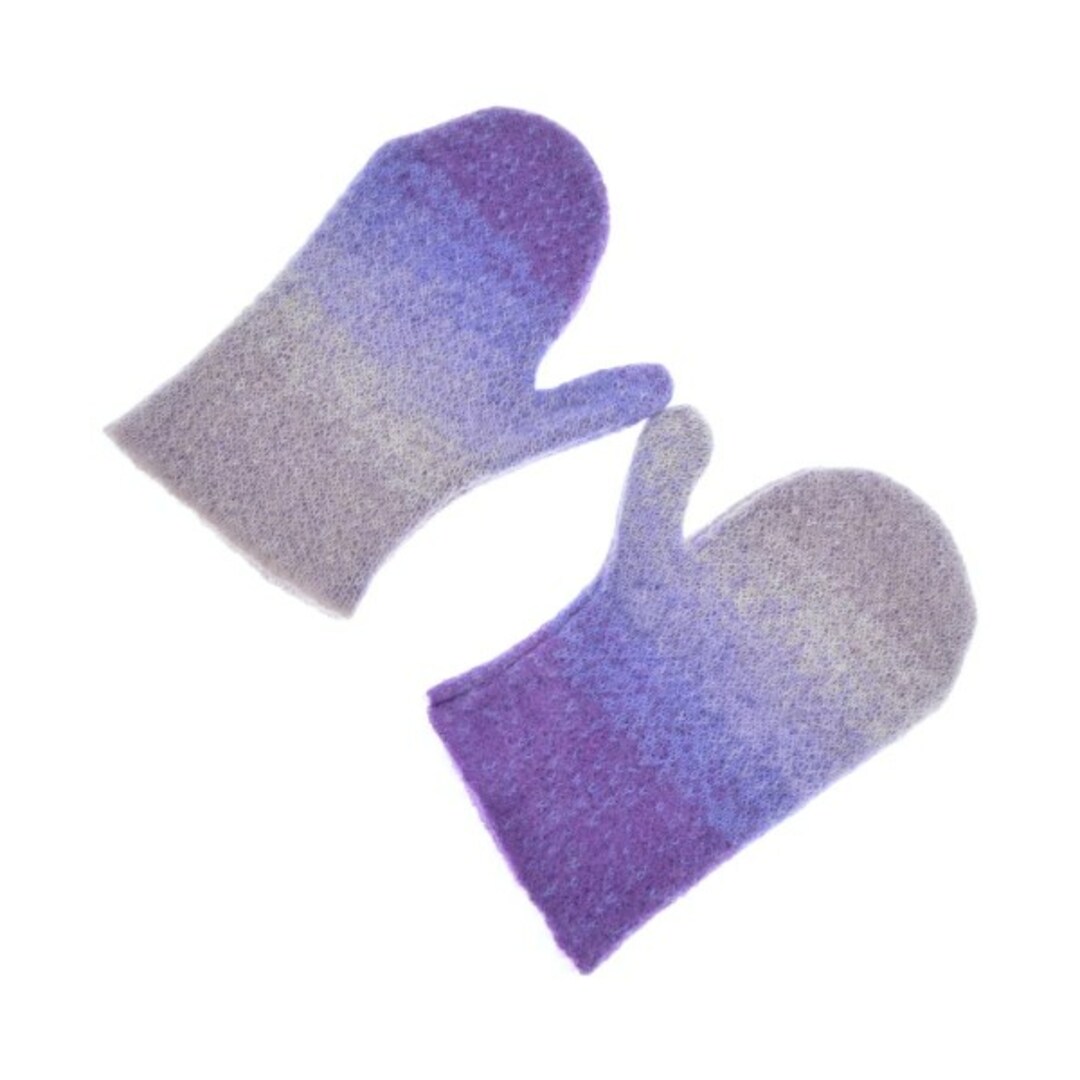 ERL イーアールエル 手袋 L 紫xベージュ系 【古着】【中古】 レディースのファッション小物(手袋)の商品写真