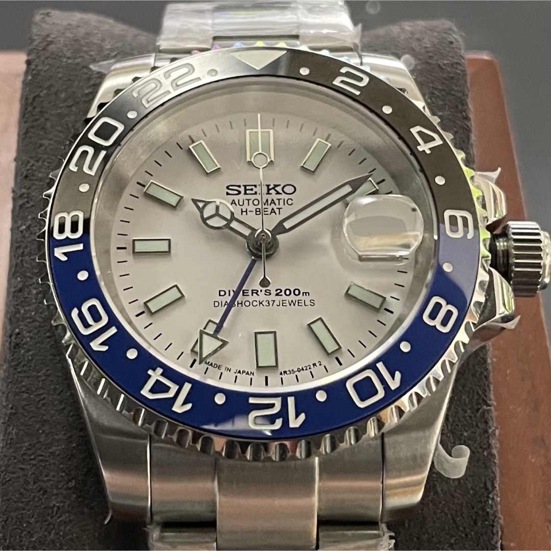 新品■SEIKO MOD 40mm GMT 稼働 カスタム NH34搭載