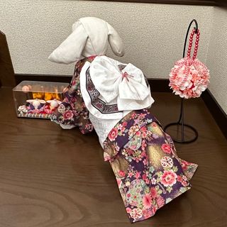 犬服 ハンドメイド 小型犬 着物 DL3③(ペット服/アクセサリー)