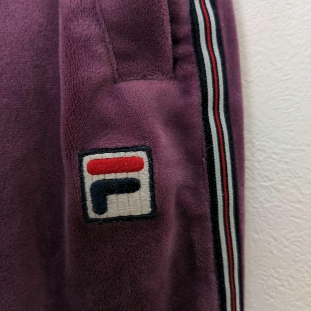 FILA(フィラ)のFILA フィラ ベロア テーパード サイドライン パンツ パープル S スボン メンズのパンツ(その他)の商品写真