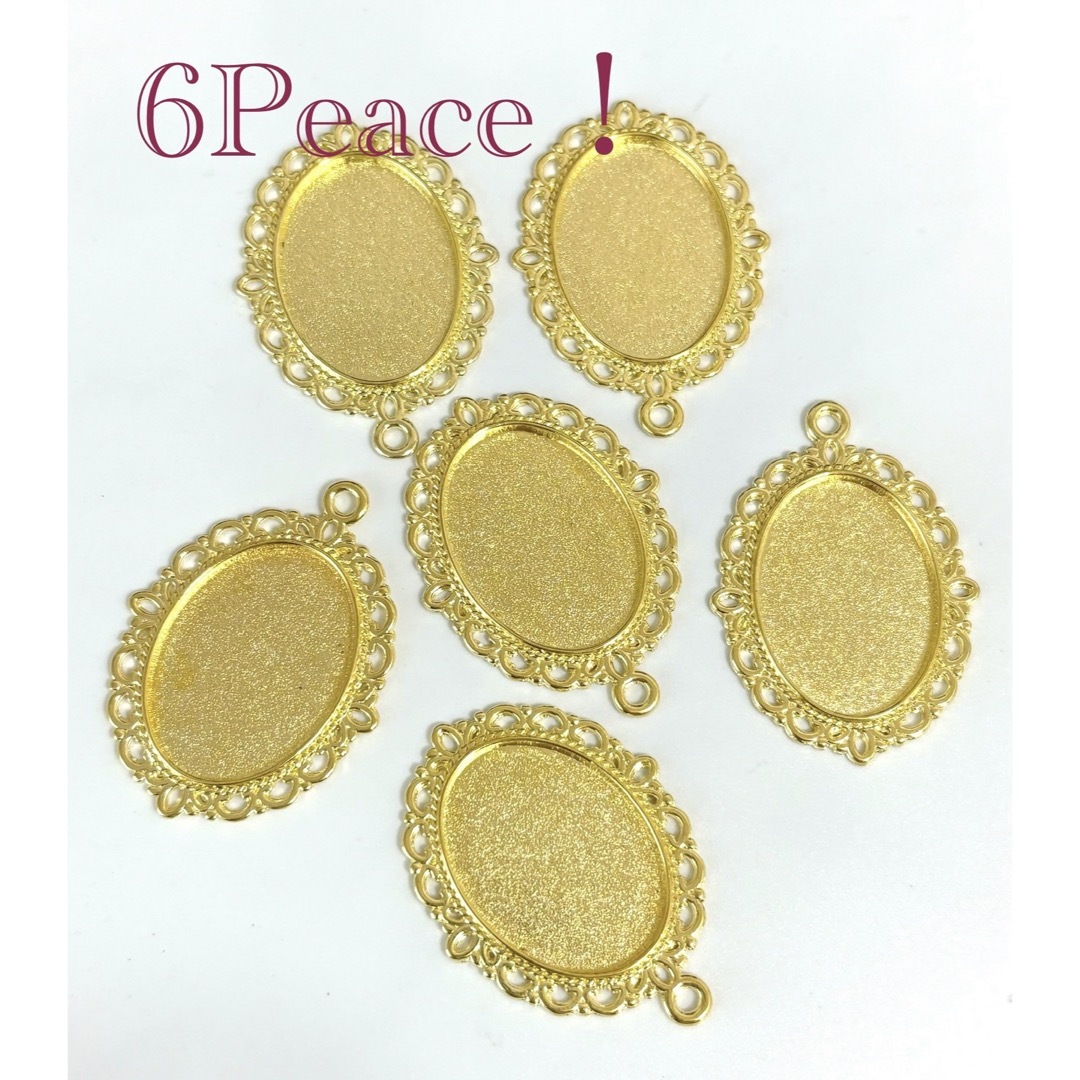 ミール皿　ゴールドカラー　６Peace ハンドメイドの素材/材料(各種パーツ)の商品写真