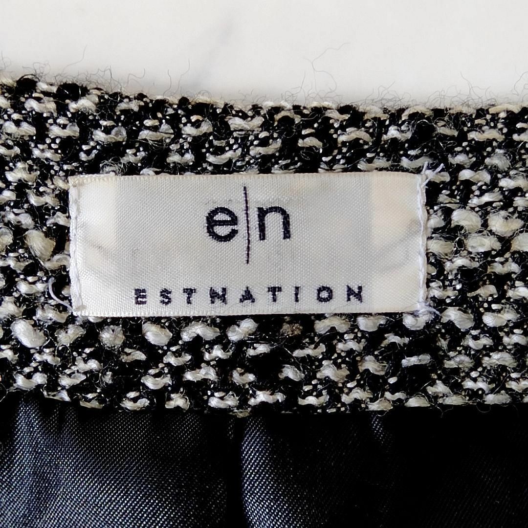 ESTNATION - エストネーション ツイードジャケット ノーカラー サイズ