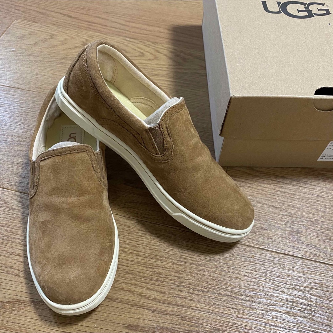 【超お値下げ！新品♡未使用品】UGG スウェード調　スニーカー　ベージュのサムネイル