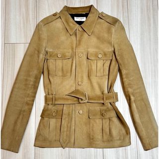 サンローランパリ 13SS スエード サファリジャケット 36 レザージャケット