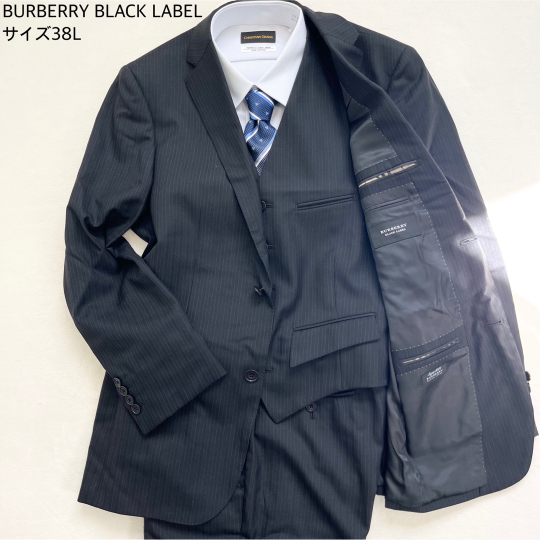 極美品】BURBERRY BLACK LABEL スリーピーススーツ 38L-