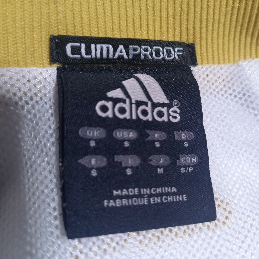 adidasウィンドブレーカー白金刺繍ストライプM新品未使用
