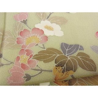 平和屋野田店□訪問着 単衣 京友禅 作家物 枝花文 暈し染め 逸品 n ...