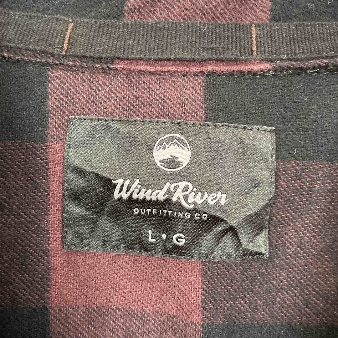 Wind River フランネルシャツ ブロックチェック 秋冬 長袖 海外古着 メンズのトップス(シャツ)の商品写真