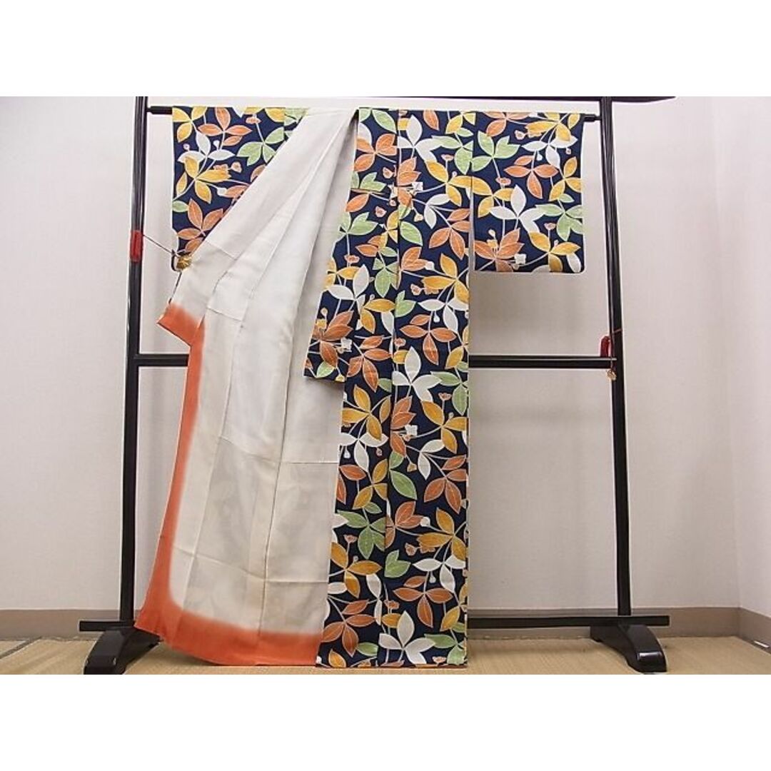平和屋野田店■上質な小紋 枝花文 逸品 n-sa3132