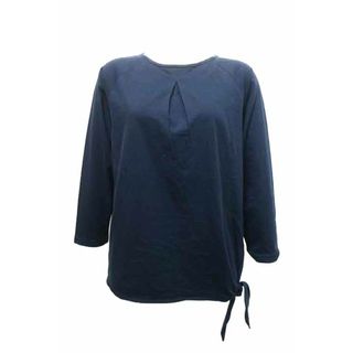 シンプルライフ(SIMPLE LIFE)の【中古】SIMPLE LIFE シンプルライフ  トップス レディース ネイビー コットン 日本製 Mサイズ(Tシャツ(半袖/袖なし))