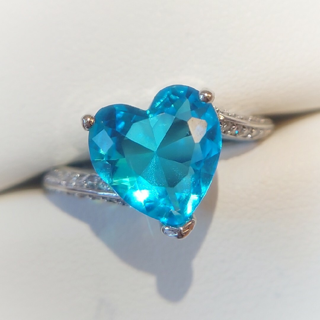 806 高級 sona ダイヤモンド ブルーダイヤモンド ハート レディースのアクセサリー(リング(指輪))の商品写真