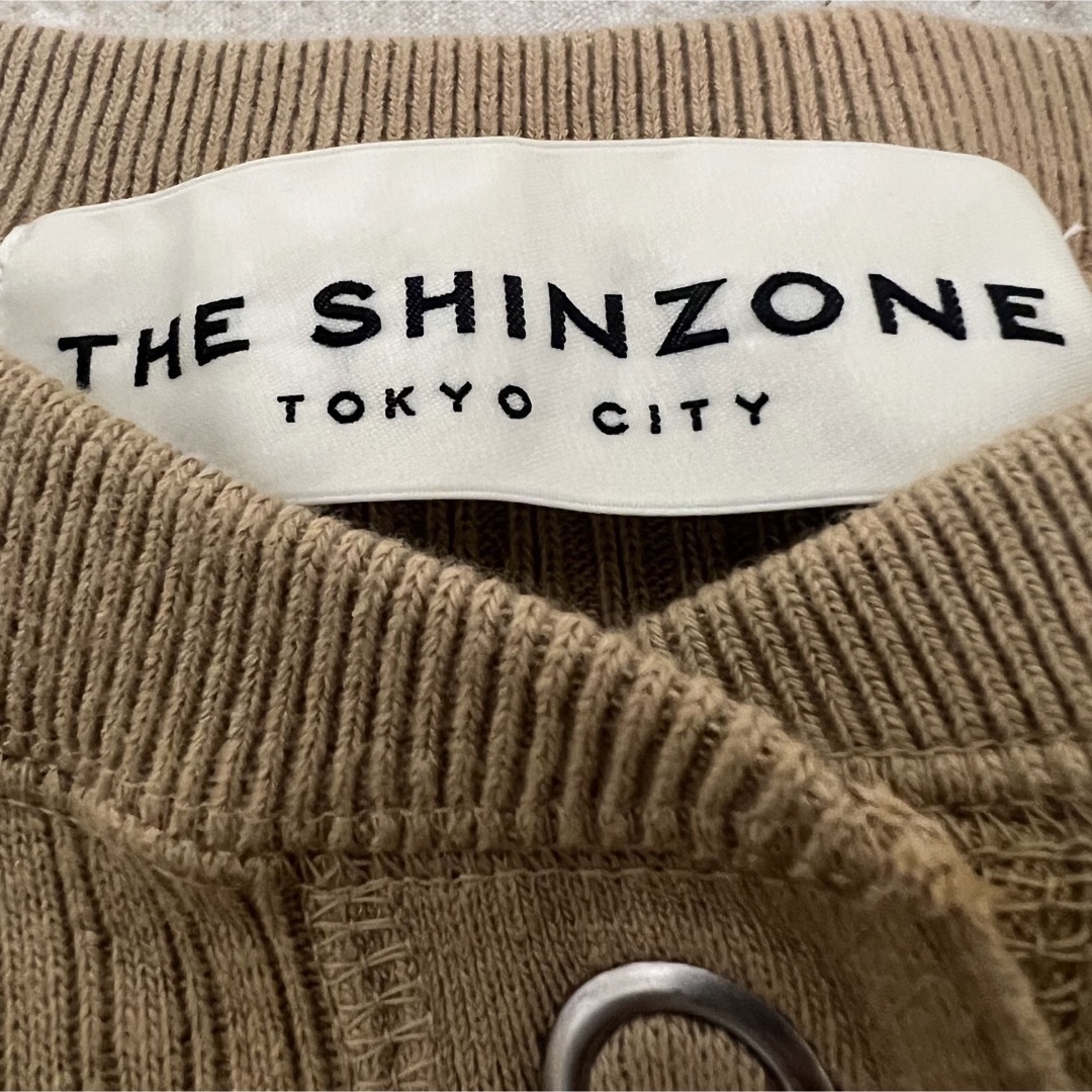 Shinzone(シンゾーン)の【美品】 THE SHINZONE  キャメル　ケープリンカーディガン　サイズF レディースのトップス(カーディガン)の商品写真