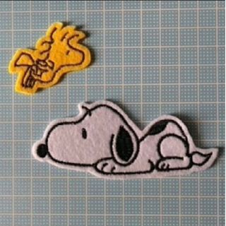 スヌーピー(SNOOPY)のSNOOPY アイロン刺繍ワッペン S(その他)