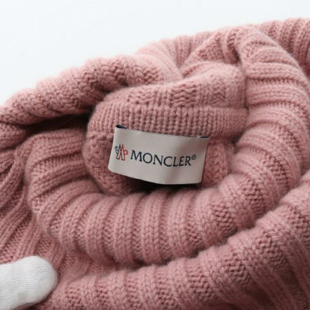 MONCLER(モンクレール)の ニット タートルネック ウール カシミヤ ピンク ベージュ リブ編み バイカラー レディースのトップス(ニット/セーター)の商品写真