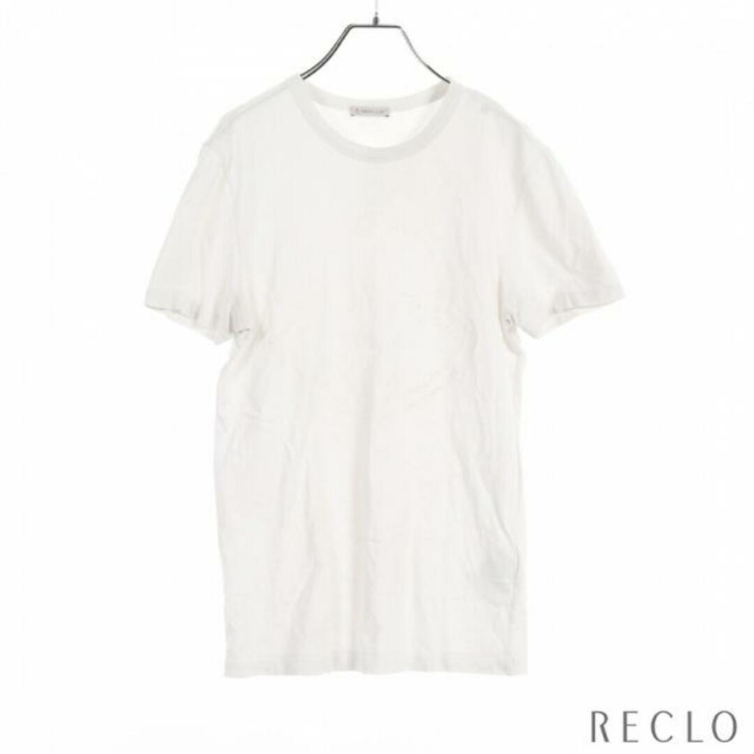 Tシャツ フロッキープリント コットン ホワイト43cm袖丈