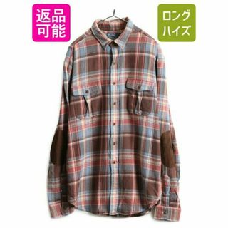 Ralph Lauren - 90s ポロ ラルフローレン チェック 長袖 ネルシャツ XL