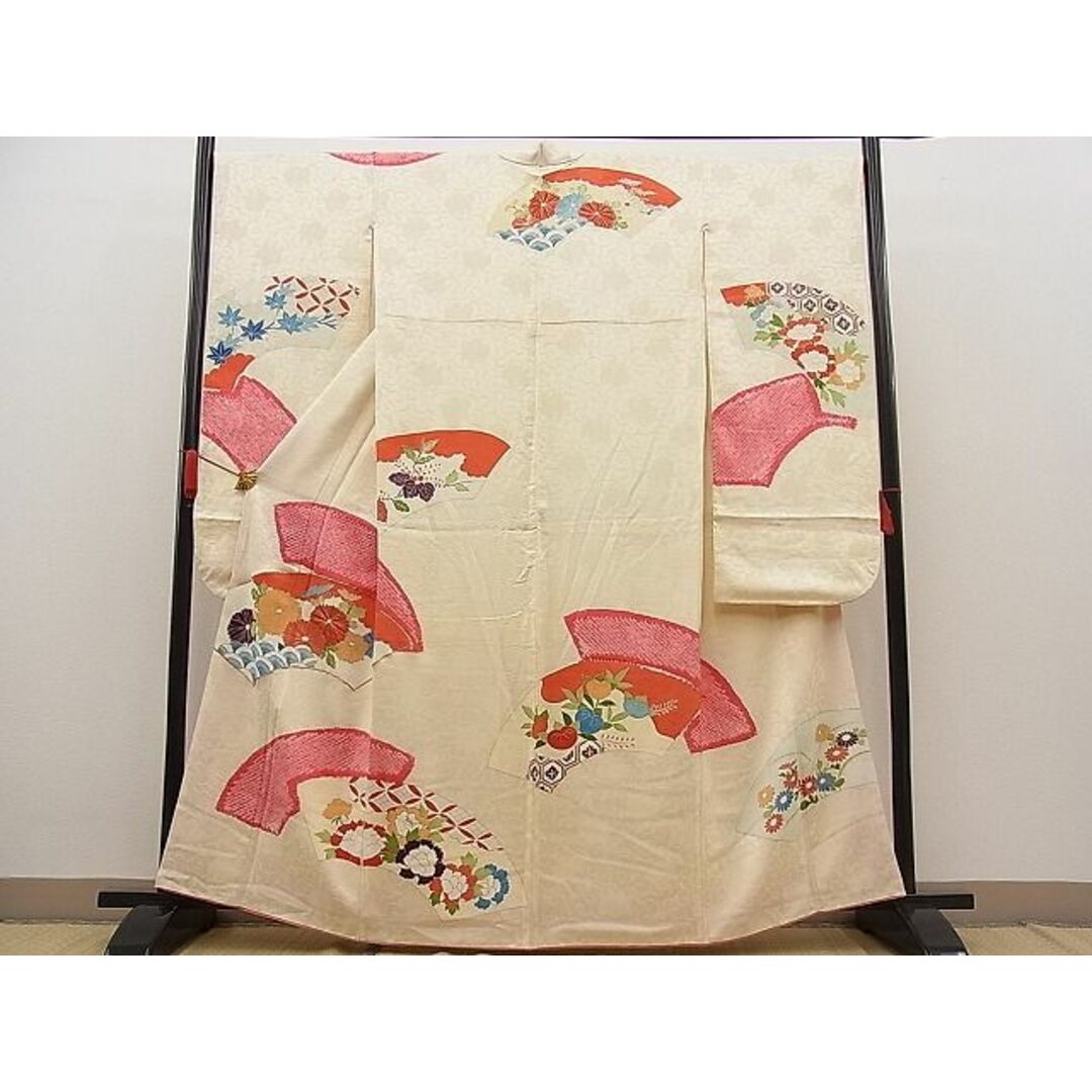 平和屋野田店■豪華振袖 絞り 駒刺繍 地紙吉祥花文 金彩 逸品 n-pk2955 | フリマアプリ ラクマ