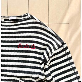 ザラキッズ(ZARA KIDS)のZARA kids ボーダーリブニット コットンニット(2-3Y/98cm)(ニット)