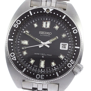 セイコー(SEIKO)のセイコー SEIKO 6105-8000 150M 2nd ダイバー 前期型 デイト cal.6105A 自動巻き メンズ _775679(腕時計(アナログ))