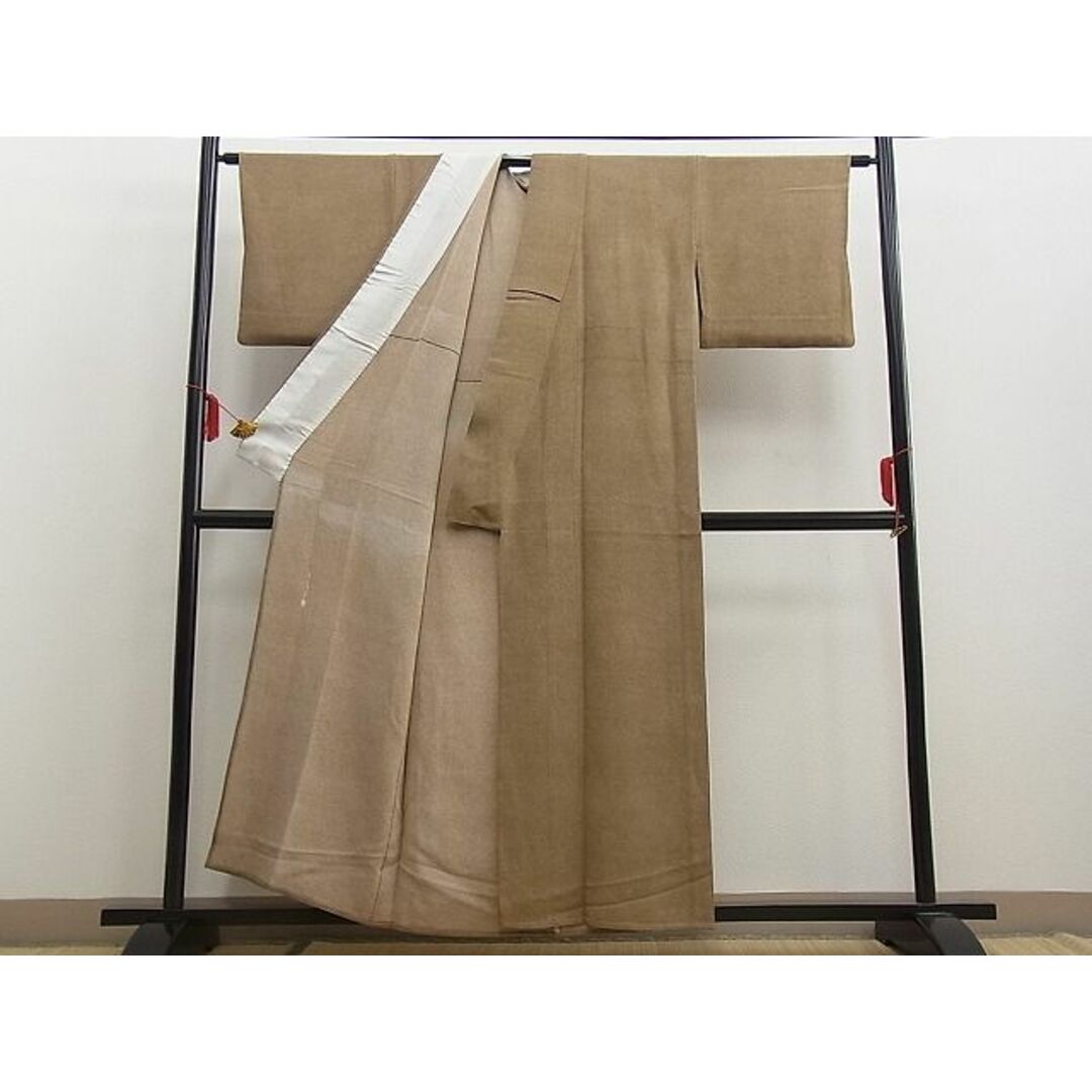 平和屋野田店□江戸小紋 単衣 作家物 極小鮫小紋 鬼しぼ縮緬 逸品 n ...