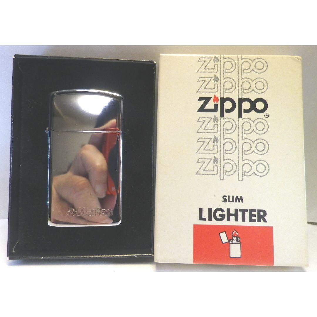 1973年　SLIM ZIPPO "MORTON"　デッドストック未使用　BOX