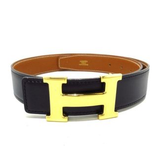 エルメス(Hermes)のエルメス ベルト 70 Hベルト 黒×ゴールド(ベルト)