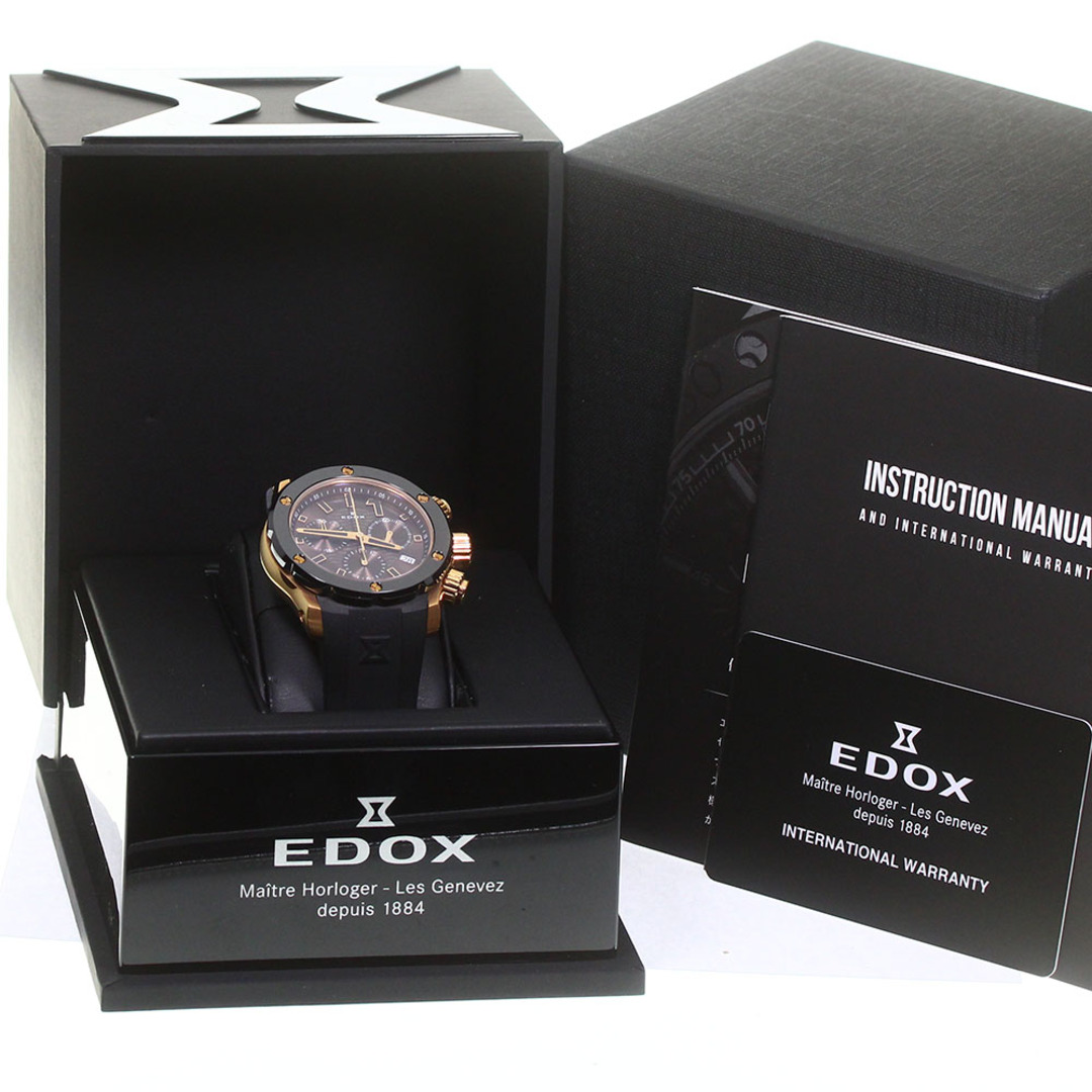 EDOX(エドックス)のエドックス EDOX 10225 クロノオフショア1 クロノレディ デイト クロノグラフ クォーツ レディース 良品 箱・保証書付き_774676 レディースのファッション小物(腕時計)の商品写真