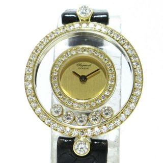 Chopard 21/2900 ハッピーダイヤモンド  腕時計 K18YG 革 メンズ