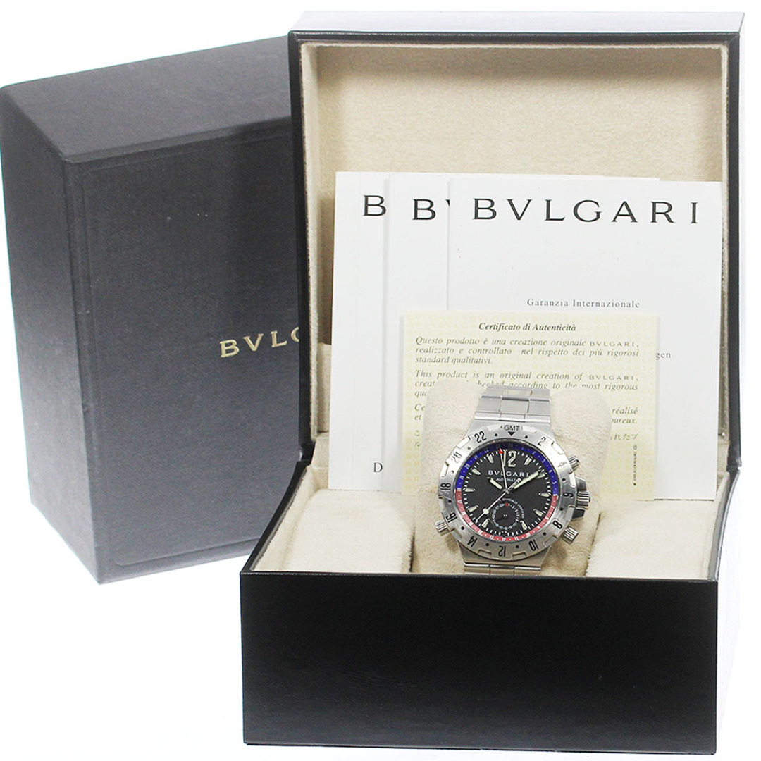 ブルガリ BVLGARI GMT40S ディアゴノ GMT 自動巻き メンズ 箱・保証書付き_775520