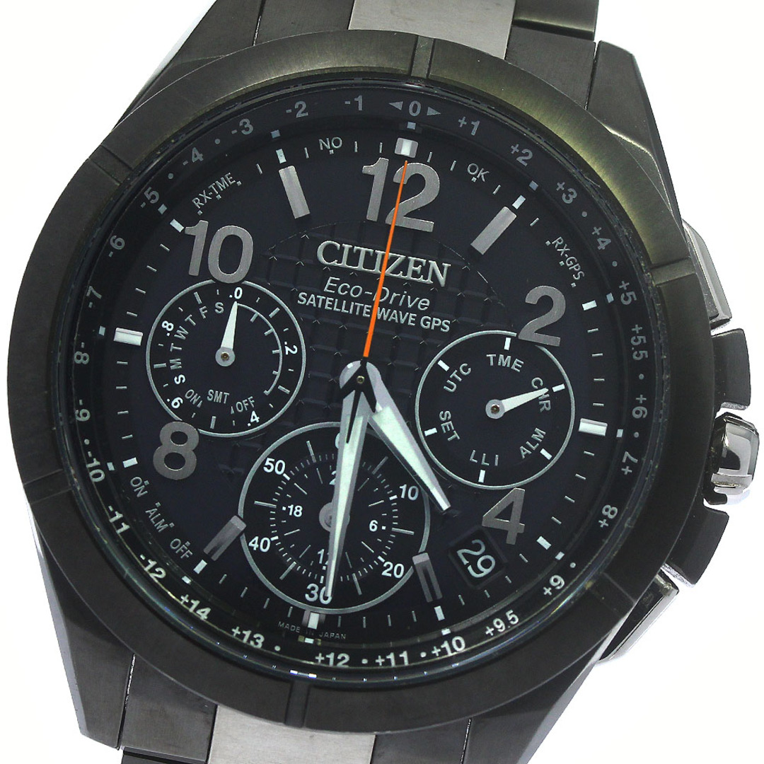 シチズン CITIZEN F900-T023525/CC9075-52E アテッサ エコドライブ サテライトウェーブ ソーラー電波 メンズ 良品 箱・保証書付き_774740