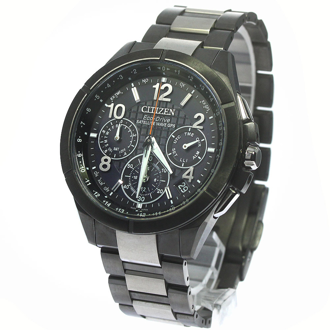 シチズン CITIZEN F900-T023525/CC9075-52E アテッサ エコドライブ サテライトウェーブ ソーラー電波 メンズ 良品 箱・保証書付き_774740