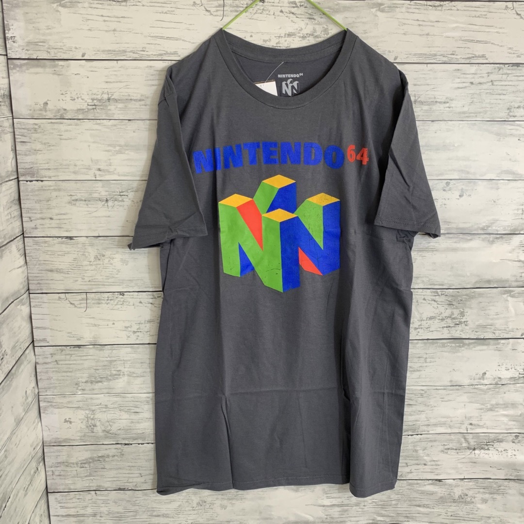 【新品US直輸入】NINTENDO64 グレー Tシャツ メンズのトップス(Tシャツ/カットソー(半袖/袖なし))の商品写真