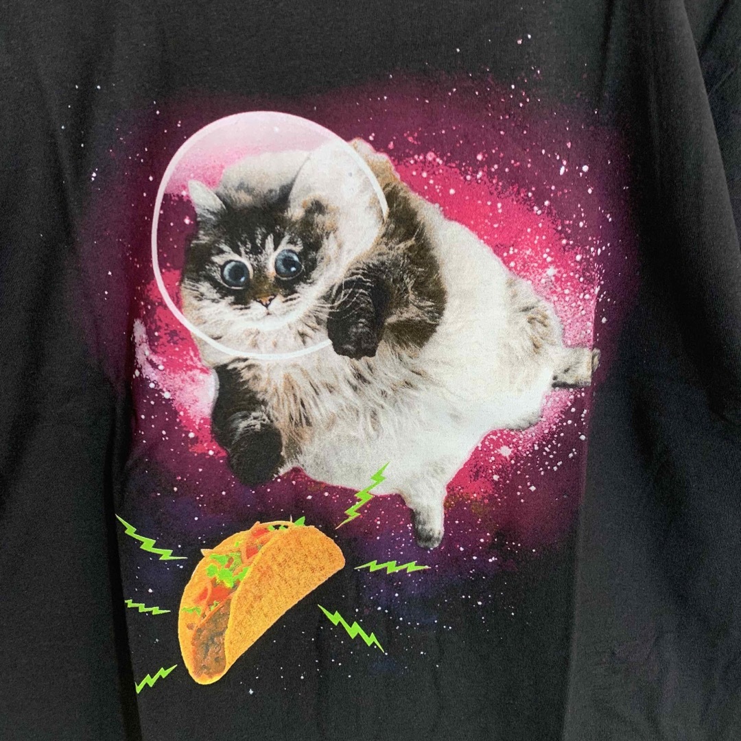 【新品US直輸入】tacos cat 黒 Tシャツ メンズのトップス(Tシャツ/カットソー(半袖/袖なし))の商品写真