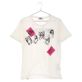 ヒステリックグラマー(HYSTERIC GLAMOUR)のHYSTERIC GLAMOUR ヒステリックグラマー ×MO WAX BLOODSTAIN pt Tee ガールプリント 半袖Tシャツ ホワイト 0253CT16(Tシャツ/カットソー(半袖/袖なし))