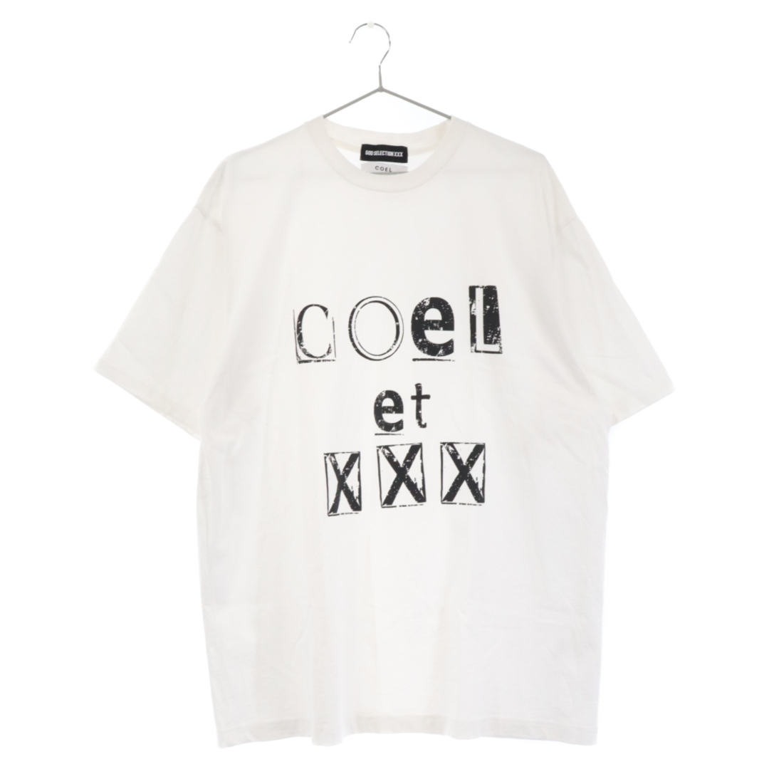 GOD SELECTION XXX ゴッドセレクショントリプルエックス 23AW×COEL 5周年記念 フロントロゴプリント半袖Tシャツ ホワイト |  フリマアプリ ラクマ