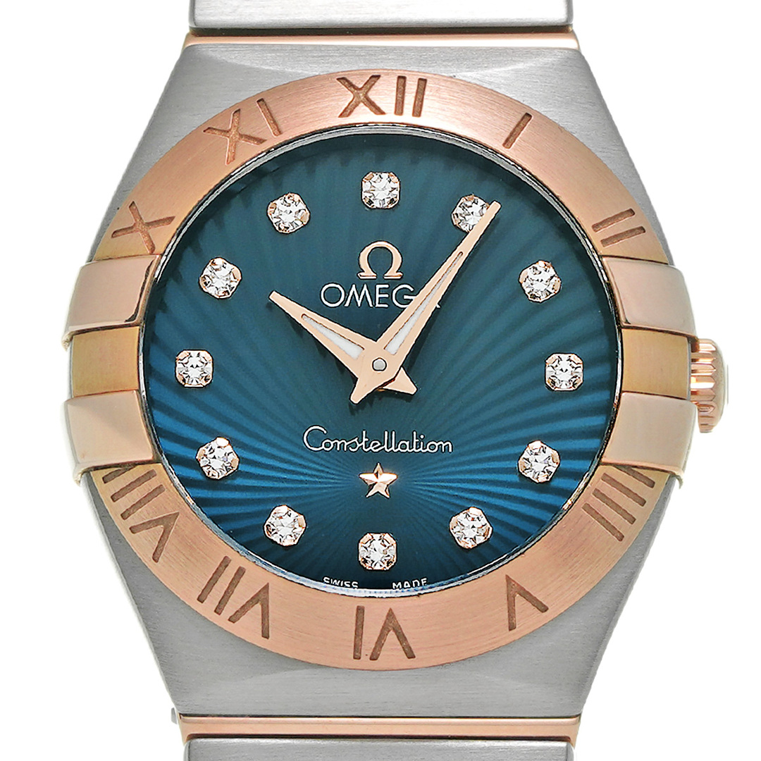 オメガ OMEGA 123.20.24.60.53.001 ブルー /ダイヤモンド レディース 腕時計