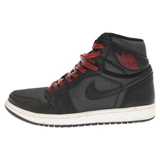 ナイキ(NIKE)のNIKE ナイキ AIR JORDAN 1 RETRO HIGH OG BLACK SATIN エアジョーダン1 レトロ ハイカットスニーカー ブラック US9/27cm 555088-060(スニーカー)