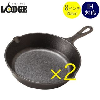 ロッジ(Lodge)の新品未使用 LODGE(ロッジ)  8インチ スキレットフライパン L5SK3(調理器具)