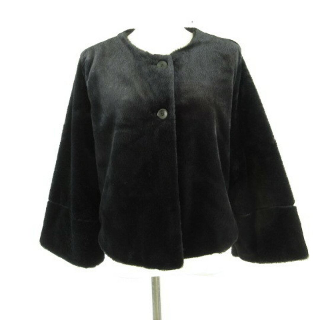 ナラカミーチェ NARA CAMICIE ノーカラージャケット 七分袖 ファー レディースのジャケット/アウター(その他)の商品写真