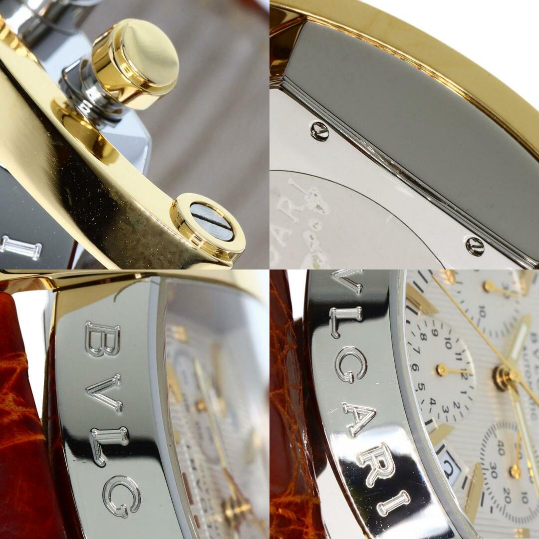 BVLGARI AA48C6SGLDCH アショーマ クロノグラフ 腕時計 K18YG 革 メンズ