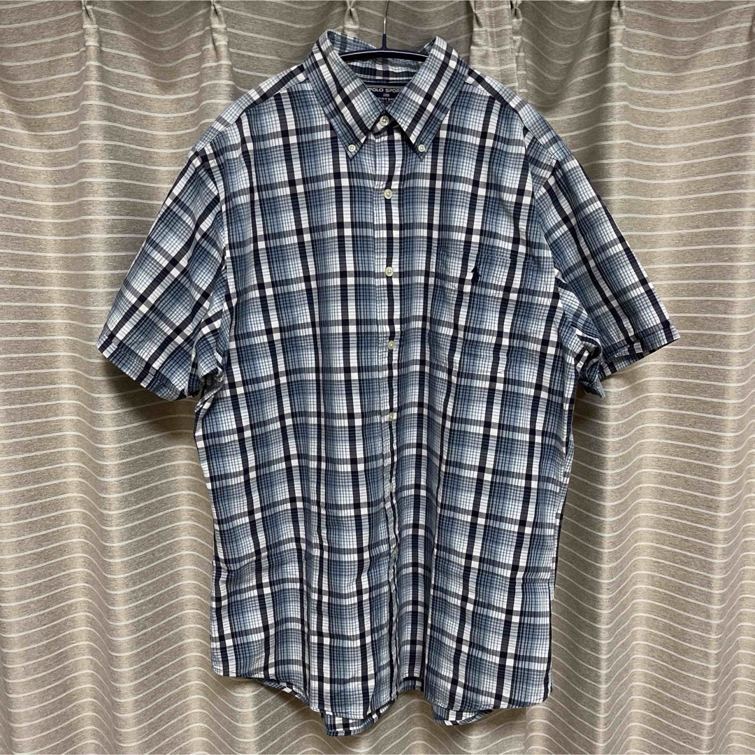 POLO RALPH LAUREN(ポロラルフローレン)のラルフローレン POLO SPORTチェックシャツ BDシャツ  半袖 90s メンズのトップス(シャツ)の商品写真