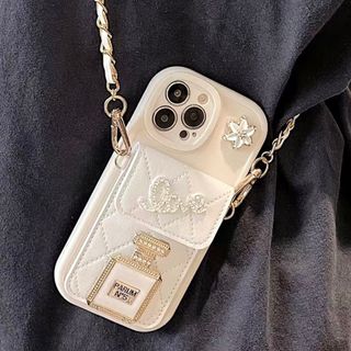 ラグジュアリーパフュームボトル小さなミラープレミアムソフト(iPhoneケース)