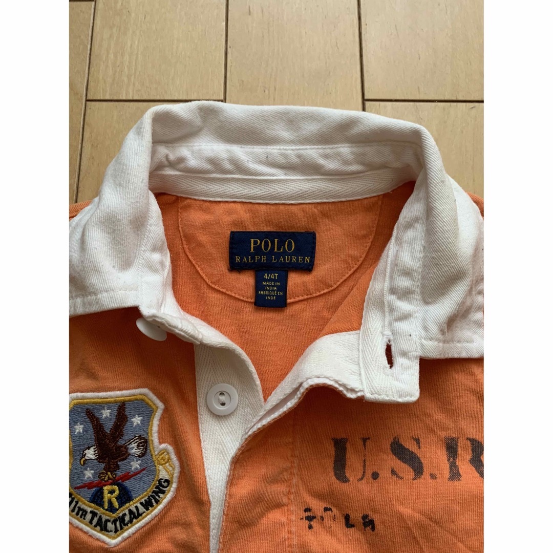 POLO RALPH LAUREN(ポロラルフローレン)のポロラルフローレン♡ラガーシャツ　ロンT 4T 100 110 キッズ/ベビー/マタニティのキッズ服男の子用(90cm~)(Tシャツ/カットソー)の商品写真