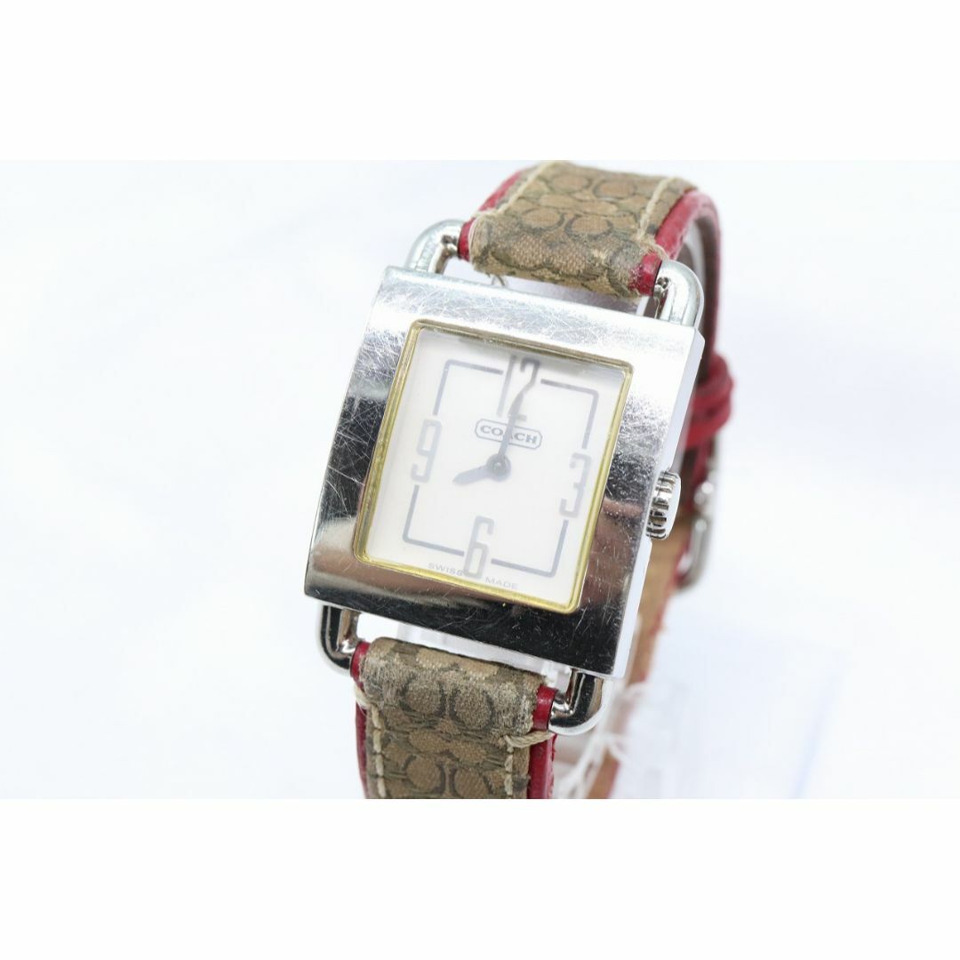 【W88-3】動作品 電池交換済 コーチ シグネチャー 腕時計 0221