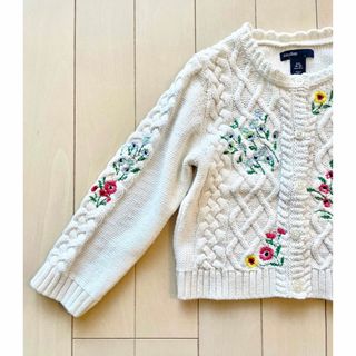 ギャップキッズ(GAP Kids)の baby gap コットンニット 刺繍カーディガン(18-24M)(カーディガン)