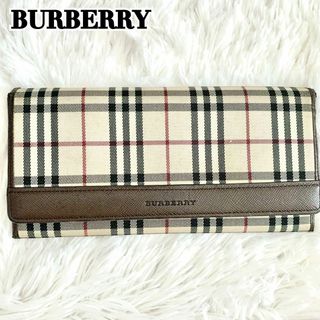 BURBERRY   美品 バーバリー 長財布 レザー キャンバス ノバチェック