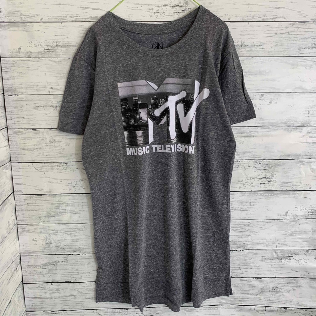 【新品US直輸入】MTV グレー Tシャツ メンズのトップス(Tシャツ/カットソー(半袖/袖なし))の商品写真