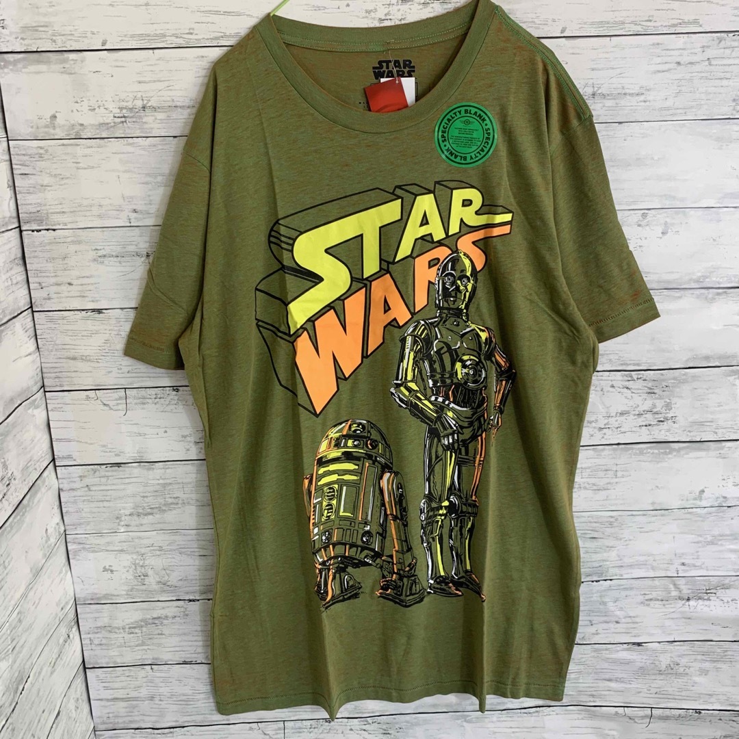【新品US直輸入】STARWARS スターウォーズ 緑 オレンジ Tシャツ メンズのトップス(Tシャツ/カットソー(半袖/袖なし))の商品写真
