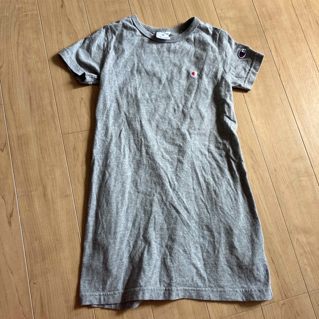 Champion(チャンピオン)のチャンピオンTシャツワンピースセット　姉弟リンクコーデ キッズ/ベビー/マタニティのキッズ服女の子用(90cm~)(Tシャツ/カットソー)の商品写真